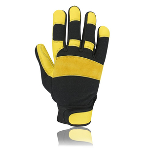 Gants de mécanicien en cuir robustes, résistants aux coupures, antichocs, pour la construction, réduisent les vibrations des perceuses - Product Image 6