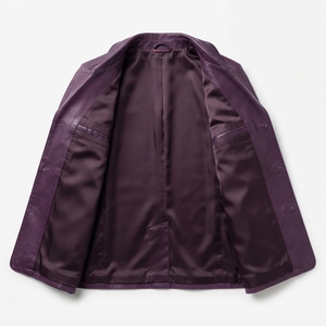 Custom Men's <b>Leather</b> <b>Jacket</b> <b>Blazer</b> Style Premium Outerwear Clothing Manufacturer - Product Image 5
