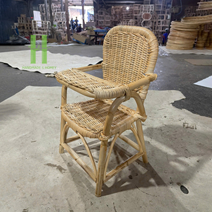 Chaise de salle à manger en rotin pour maison de poupée, faite à la main, en osier, mini-meuble pour poupée, jouet d'imitation pour enfants, OEM ODM Vietnam - Product Image 1
