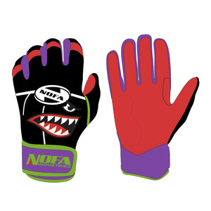 Guantes de Bateo de Cuero NOFA, Negros y Blancos, Acolchados, con Cierre de Hebilla, Ambidiestros, Unisex, para Adultos, Entrenamiento de Béisbol - Product Image 6