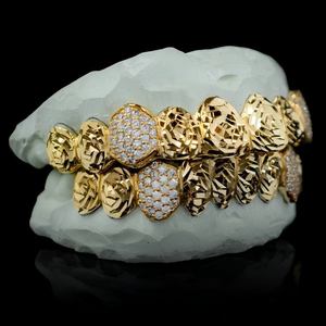 Hip Hop Fashion IGI Certified Artine Lab Diamond Men's Gold Plated Grillz Moissanite Micro <b>Insert</b> Geometric Design Party Jewelry - Product Image 2