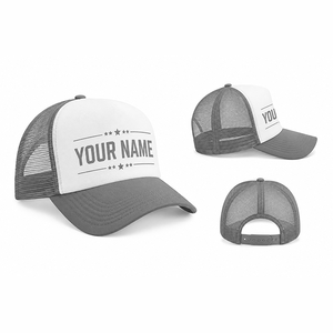 Casquette Trucker en Maille Personnalisée avec Impression de Nom, Ajustement Réglable, Unisexe, Décontractée, Printemps-Été, Design 5 Panneaux - Product Image 6