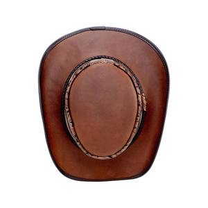 Chapeau de cowboy vintage en cuir Royal Frontier de haute qualité, respirant, en maille, style western, pour hommes et femmes - Product Image 4