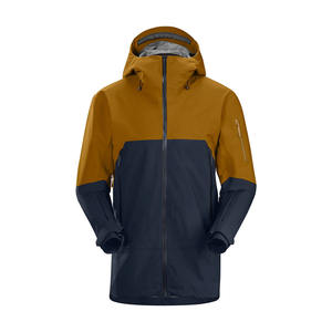 Veste coupe-vent imperméable à capuche pour homme, en polyester et nylon, ajustée sur mesure, avec fermeture éclair, idéale pour la randonnée en extérieur - Product Image 1