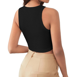 Camisetas sin Mangas para Mujer, Deportivas Casuales, Ecológicas, de Secado Rápido, Transpirables, Jersey de 220g, Algodón con Spandex, Cuello Redondo - Product Image 3