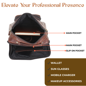 กระเป๋าเดินทางแฟชั่นหนังแท้พร้อมสายปรับได้สำหรับทุกเพศ - Product Image 4