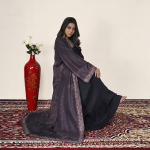 Elegant Muslin Poly Solid Breathable Ramadan ODM Abaya Shrug Women Luxury Arabic Open Front <b>Cardigan</b> Wide Sleeves Modest Islamic - Product Image 4