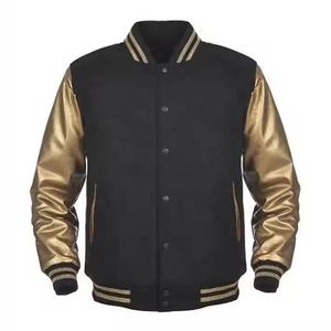 Venta al por mayor OEM personalizado de alta calidad transpirable 100% lana invierno Varsity chaqueta de los hombres de moda de talla grande personalizado - Product Image 6