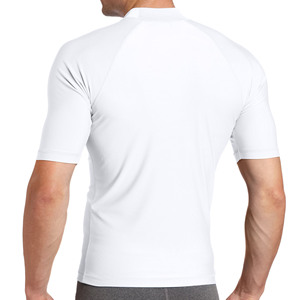 Maillot de bain anti-UV à manches courtes pour homme, respirant, extensible, haut de sport, t-shirt de compression pour la gym - Product Image 4