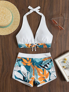 New High Waist Sexy Swimsuit Women Summer Bathing Suit Floral <b>Bikini</b> <b>Set</b> <b>Plus</b> <b>Size</b> Swimwear Women Beach Swimming Suit - Product Image 2