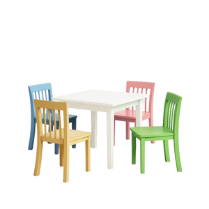 Ensemble mobilier ergonomique interactif en bois 5 pièces Chaise de table de jeu moderne pour enfants et tout-petits pour l'école et la maison Salle de jeux - Product Image 2