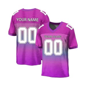 เสื้อฟุตบอลอเมริกันพรีเมียม ดีไซน์ทันสมัย ชุดทีมสั่งทำพิเศษ ระบายอากาศได้ดี สวมใส่สบาย ทนทาน กระชับรูปร่าง น้ำหนักเบา เหมาะสำหรับนักกีฬา ปี 2026 - Product Image 1