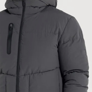 Parkas d'hiver tendance pour hommes, imperméables, coupe-vent, rembourrés et épais, avec capuche longue, garnissage en coton, en toile - Product Image 4