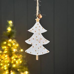 Elegant Wooden Hanging <b>Tree</b> <b>Ornament</b> With Fine Carving For Festive Decoration And Home Interior Stylish Look - Product Image 1