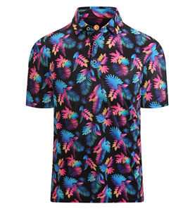 เสื้อเชิ้ตผู้ชาย แขนสั้น ทรงเข้ารูป แห้งเร็ว ผ้าโพลีเอสเตอร์ 80% สแปนเด็กซ์ 20% พิมพ์ลายทั่วตัว ทรงโอเวอร์ไซส์ กันยับ - Product Image 5
