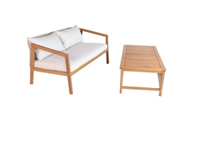 Ensemble de canapé de patio 2 places en bois d'acacia de qualité supérieure | Design moderne en corde et coussin pour cours, hôtels et villas | Fabriqué au Vietnam - Product Image 4