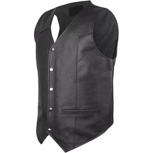 Chaleco de Motociclista de Cuero Genuino, Resistente, con Cierre, a Prueba de Viento, Transpirable, Personalizado, OEM, ODM, Venta al Por Mayor - Product Image 2