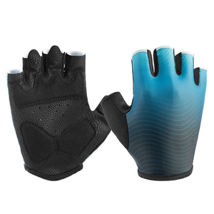 Gants de cyclisme personnalisés à demi-doigts, antidérapants avec grip en silicone, faible MOQ, conception OEM personnalisée, gants de vélo de route légers - Product Image 3