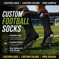 Chaussettes de football personnalisées à forte valeur ajoutée Chaussettes à prise en main d'usine Chaussettes antidérapantes