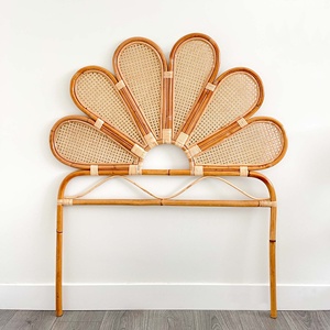 Tête de lit en rotin tressé demi-lune, taille king size, vente en gros, pour la décoration de chambre - Product Image 2