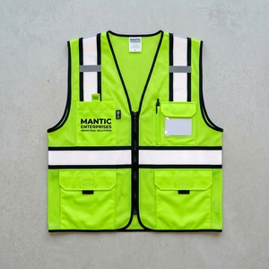 <b>Security</b> Jacket Construction Warning High Visibility Work Reflective Clothing signal Safety <b>Equipment</b> Reflective Vest - Product Image 4