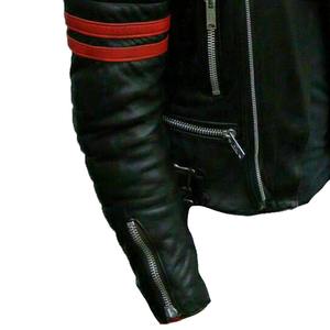 Blouson en cuir PU noir pour homme, style motard, coupe ajustée, décontracté, pour l'extérieur, de haute qualité, vente chaude, personnalisé, OEM - Product Image 6