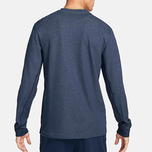 เสื้อเชิ้ตแขนยาวคอกลมพิมพ์ลายโลโก้ตามสั่งสำหรับผู้ชาย ผ้าคอตตอน 100% ทรงหลวม ผ้า Worsted พิมพ์ลายตัวอักษร เป็นมิตรกับสิ่งแวดล้อม - Product Image 2