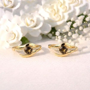 Nouvelle Arrivée Bague Fine en Argent Sterling 925 Massif avec Quartz Fumé de 7 mm Sertie à Griffes, Plaqué Argent, Cadeau pour Mariage et Fête, pour Femme - Product Image 2