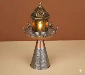 Quemador de Incienso Negro Moderno con Diseño Acanalado, Porta Incienso Cónico de Metal, Incensario Árabe para Oud, Mabkhara Geométrica, Decoración de Lujo para el Hogar - Product Image 5