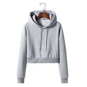 เสื้อฮู้ดดี้ผ้าฟลีซคอตตอนคุณภาพสูง 100% สำหรับฤดูใบไม้ร่วงและฤดูหนาว พิมพ์โลโก้ตามสั่งสำหรับเด็กผู้หญิง เสื้อครอปท็อปไซส์ใหญ่สำหรับผู้หญิง เสื้อฮู้ดดี้และเสื้อสเวตเชิร์ต - Product Image 4