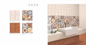 กระเบื้องเซรามิกเคลือบเงาสีสันสดใสทันสมัยขนาด 300x300 มม. สำหรับตกแต่งผนังและพื้นห้องน้ำ ลายดอกไม้ รุ่น Piazza Olympia - Product Image 4