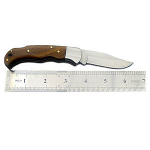Wholesale Customized Bulk Orders Stainless Steel Folding Pocket Knife Wood Handle OEM Tactical Combat Knife High Grade - Product Image 4