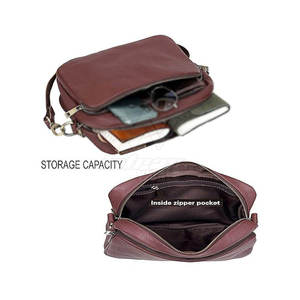 Bolso Bandolera de Hombro Personalizado para Hombre, de Cuero Genuino, con Cierre de Cremallera, Diseño Duradero y Moderno - Product Image 2