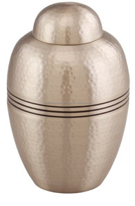 Urnas de cremación para adultos de latón clásico de alta calidad y superior con urnas funerarias de Metal con acabado de piedra amarilla para cenizas humanas - Product Image 5