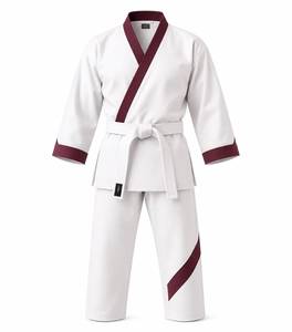 Uniforme de Judo Blanco para Bebés y Niños Pequeños, 100% Algodón, Duradero, Transpirable, Corte Regular, 240g, Ropa de Artes Marciales, Ribete Marrón, Cinturón Blanco - Product Image 2