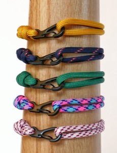 <b>Adjustable</b> Paracord <b>Bracelet</b>: Carabiner Clasp, Nautical Rope Anklet - Product Image 1