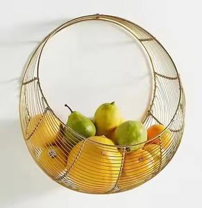 Panier cadeau en métal pour organiser les fruits, le pain, les en-cas, panier de rangement pour la cuisine - Product Image 3