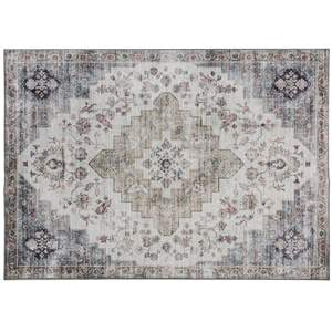 Tappeto Vintage 4x6 tappeto marrone e verde antiscivolo lavabile in lavatrice per soggiorno camera da letto sala da pranzo - Product Image 1