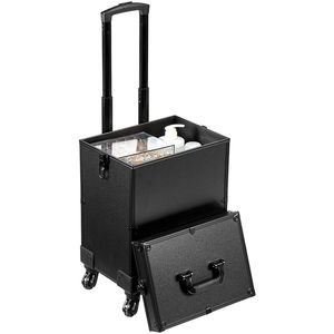 Trolley Professionale 5-in-1 Extra Large per Trucco, Valigia Cosmetica in Alluminio, Organizer da Viaggio, Borsa Pratica - Product Image 1