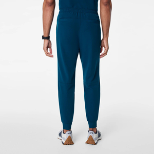 Ensemble de blouses médicales bleu marine pour hommes, 100 % coton toile, uniformes d'hôpital avec stéthoscope et poches, couleur personnalisable - Product Image 3