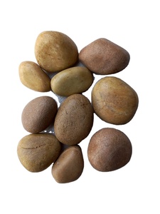 Cailloux de dégringolade de rivière naturelle blanc cassé Pierres blanches rondes lisses pour application extérieure PIERRE NATURELLE - Product Image 5