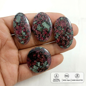 Cabujones de Eudialita Sueltos Hechos a Mano, Precio al por Mayor, Mezcla de Formas 25-40MM, Naturales Premium - Product Image 1
