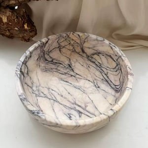 Bandeja de Mármol Natural con Aspecto de Calacatta Viola en Color Personalizado, para Servir Postres, Almacenamiento, Decoración del Hogar, Adorno Interior - Product Image 1