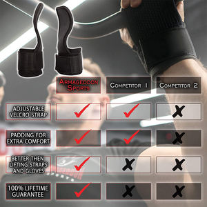 Poignées de musculation réglables et personnalisables en néoprène, protège-mains rembourrés pour haltérophilie, confort et sécurité pour le fitness - Product Image 3