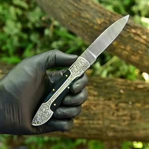 Cuchillos plegables con función de apertura rápida, hoja y mango de acero pulido, ideales para camping y tareas diarias. - Product Image 4