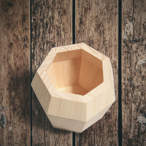 <b>Small</b> Modern Heptagon Pine Wood Planter <b>Box</b> with Polished Finish Environment-friendly Customizable Size for Succulent Plants - Product Image 2