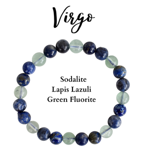 VIRGO Zodiac <b>Bracelet</b> Crystal Gemstone Beaded <b>Bracelet</b> for Men Women | Horoscope Inspired Jewelry Wholesale - Product Image 1
