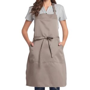 Tablier réglable avec longs lacets pour femmes et hommes, 18 couleurs, pour la cuisine et les chefs - Product Image 1