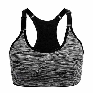 Women's Red Marble Print Racerback Sports <b>Bra</b> Medium Support <b>Stretch</b> Fit Workout Top - Product Image 5