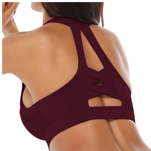 Soutien-gorge de sport pour femme, sans couture, confortable et extensible, à maintien élevé, respirant, imprimé yoga, pour fitness et entraînement en salle de sport, vente en gros - Product Image 2
